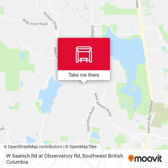 W Saanich Rd at Observatory Rd map