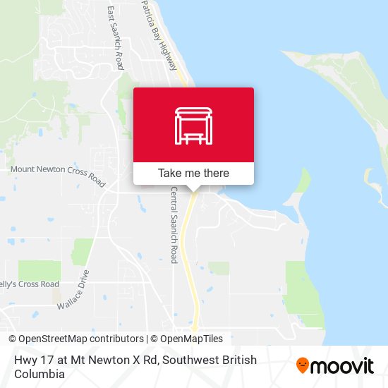 Hwy 17 at Mt Newton X Rd map
