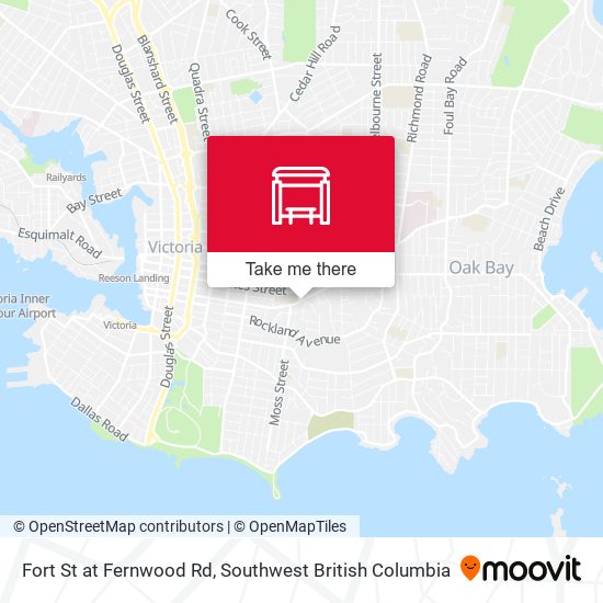 Fort St at Fernwood Rd map