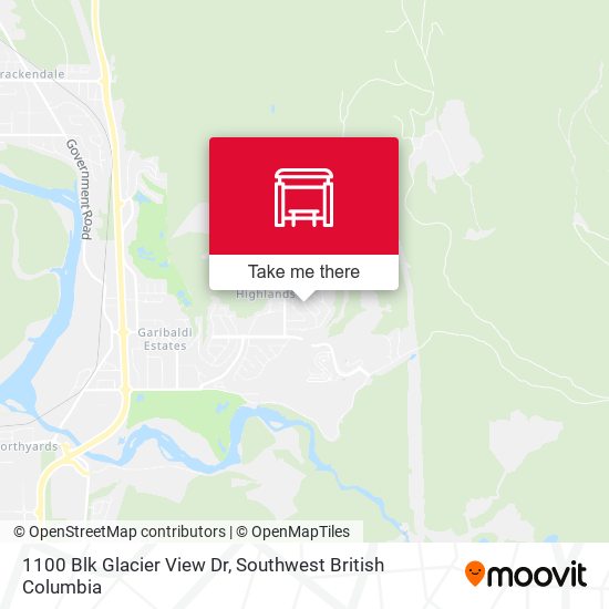 1100 Blk Glacier View Dr map