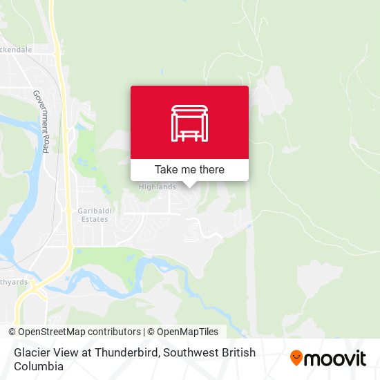 Glacier View at Thunderbird map