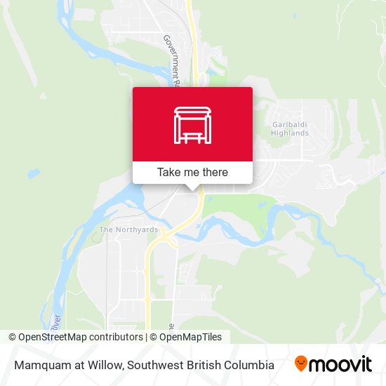 Mamquam at Willow map