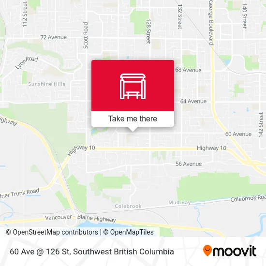 60 Ave @ 126 St map