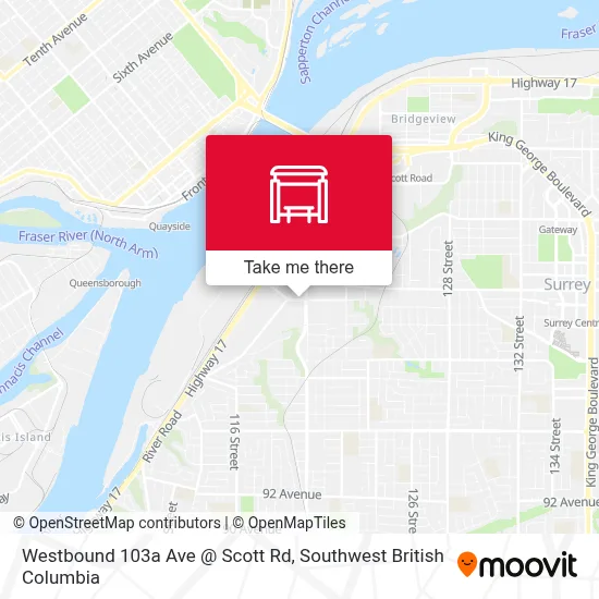 Westbound 103a Ave @ Scott Rd map