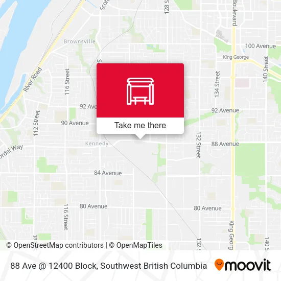 88 Ave @ 12400 Block map