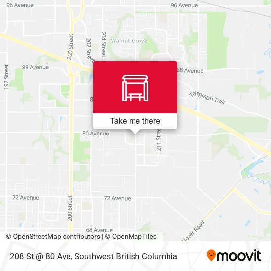 208 St @ 80 Ave map
