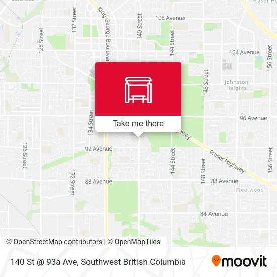 140 St @ 93a Ave map