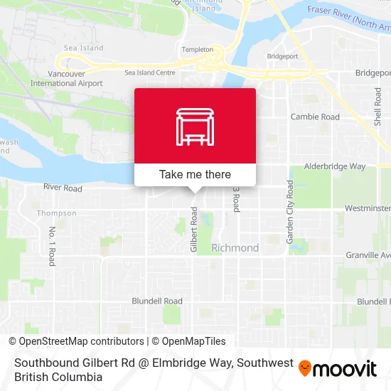 Southbound Gilbert Rd @ Elmbridge Way map