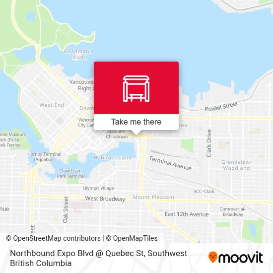 Northbound Expo Blvd @ Quebec St map