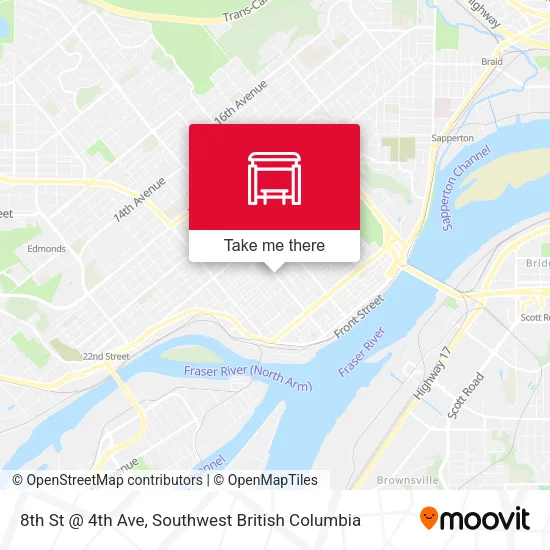 8th St @ 4th Ave map
