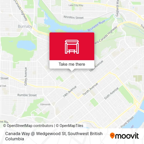 Canada Way @ Wedgewood St map
