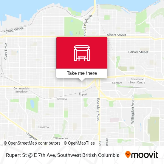 Rupert St @ E 7th Ave map
