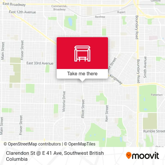 Clarendon St @ E 41 Ave map