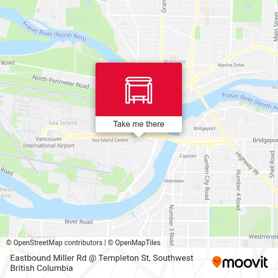 Eastbound Miller Rd @ Templeton St map