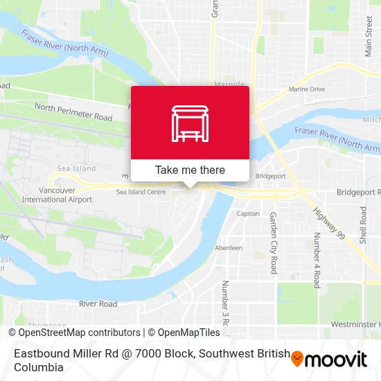 Eastbound Miller Rd @ 7000 Block map