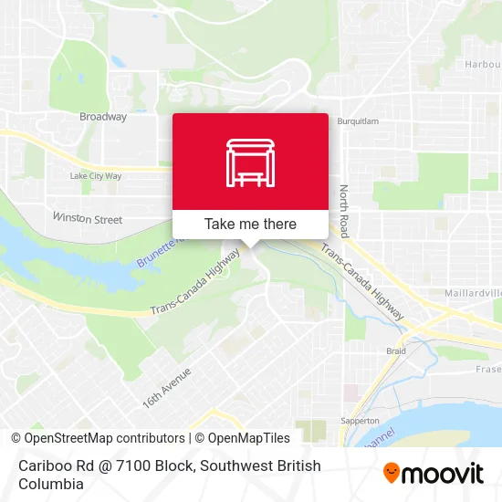 Cariboo Rd @ 7100 Block map