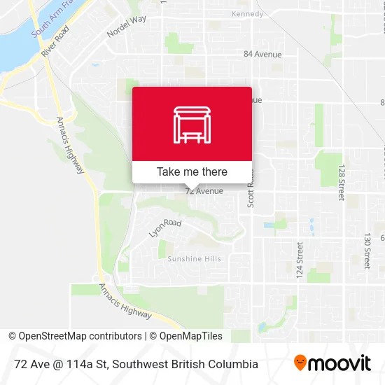 72 Ave @ 114a St map