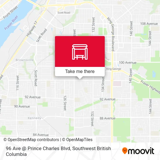 96 Ave @ Prince Charles Blvd map