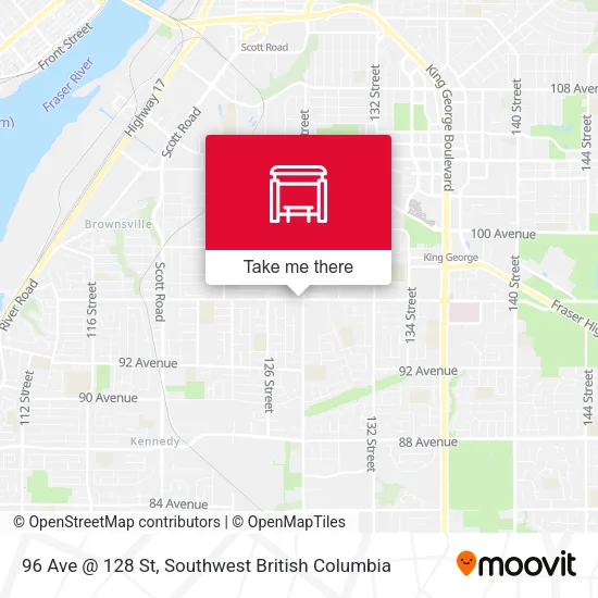 96 Ave @ 128 St map