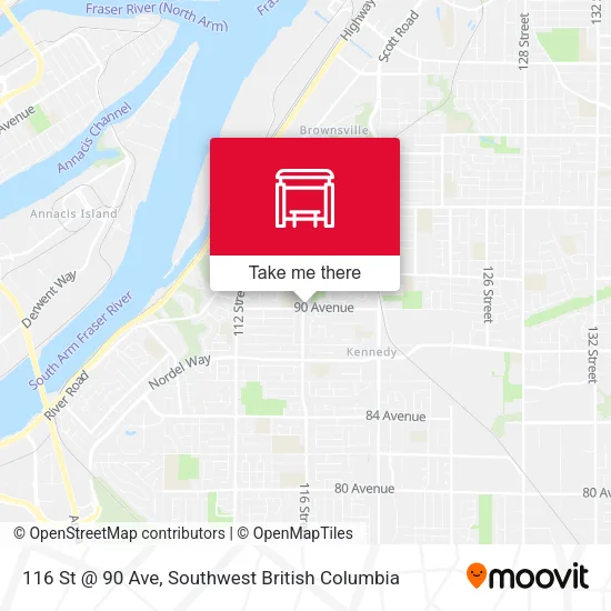 116 St @ 90 Ave map