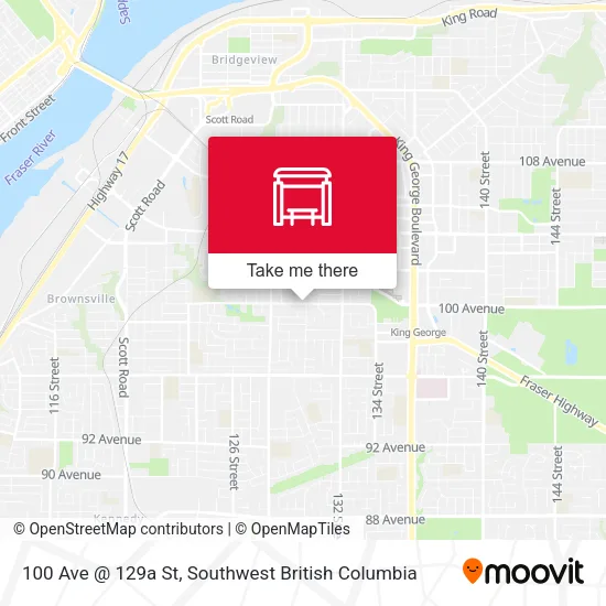 100 Ave @ 129a St map