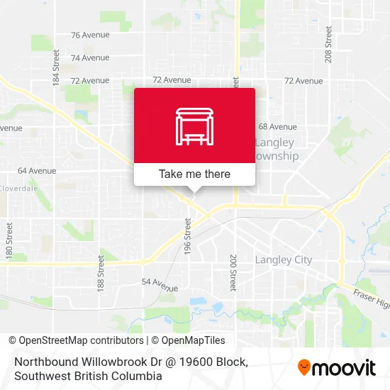 Northbound Willowbrook Dr @ 19600 Block map