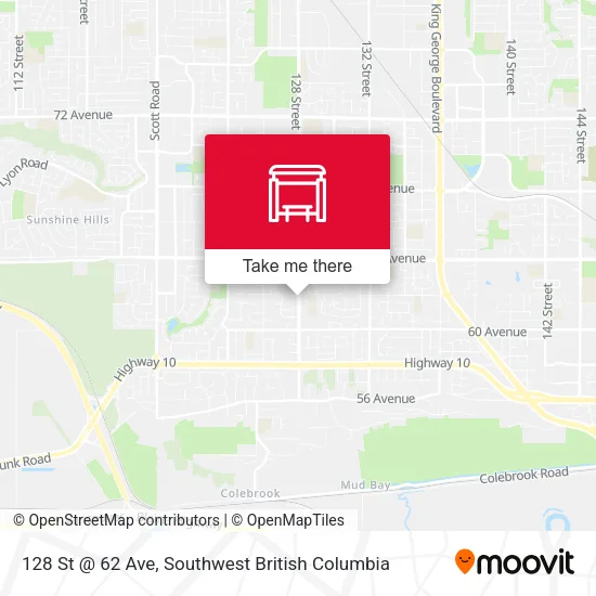 128 St @ 62 Ave map