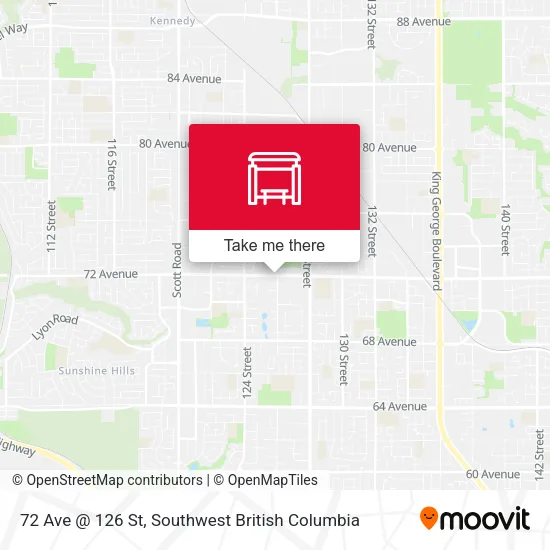 72 Ave @ 126 St map