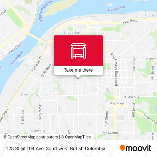 128 St @ 104 Ave map