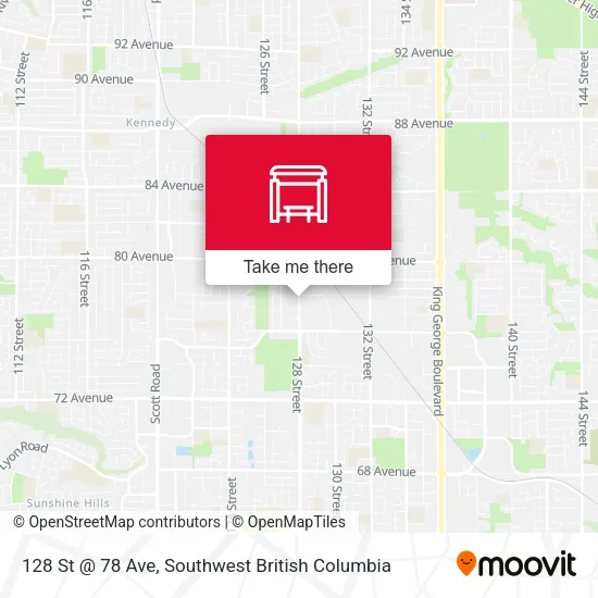 128 St @ 78 Ave map