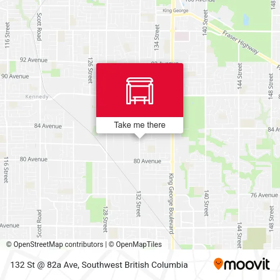 132 St @ 82a Ave map