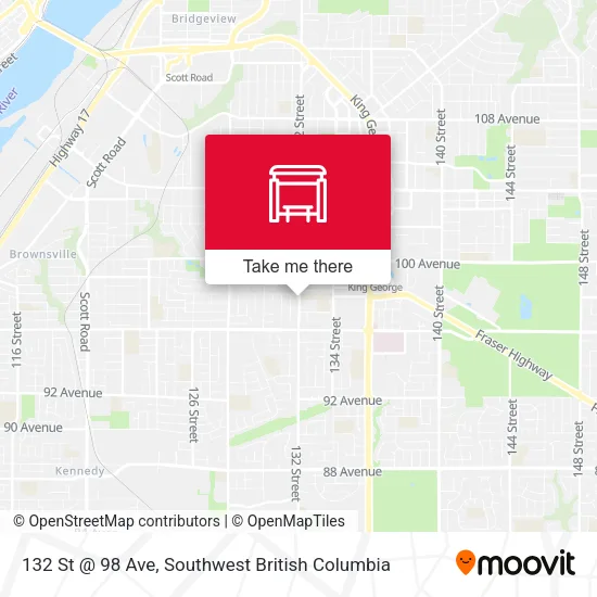132 St @ 98 Ave map