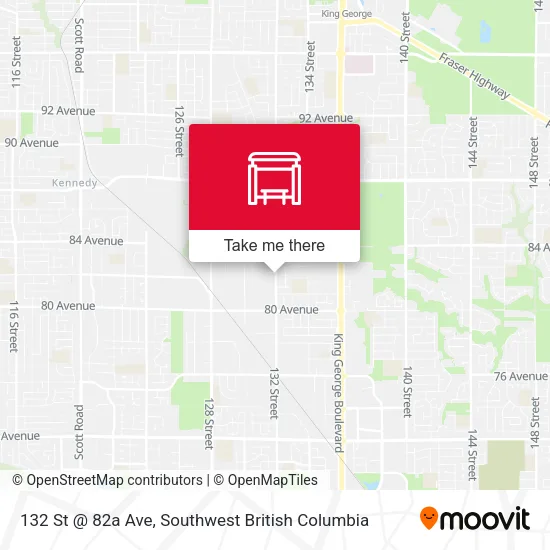 132 St @ 82a Ave map