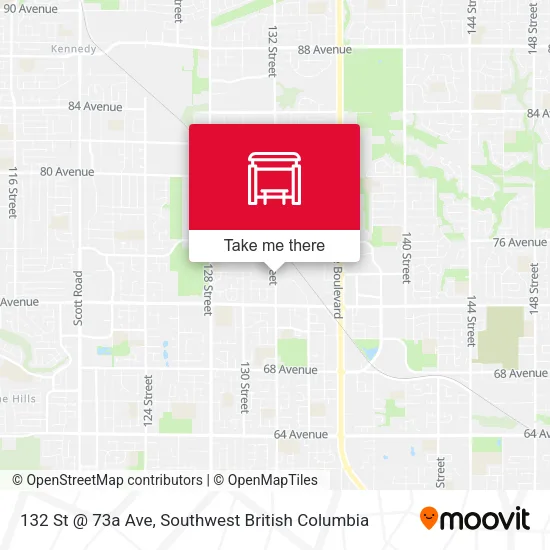 132 St @ 73a Ave map