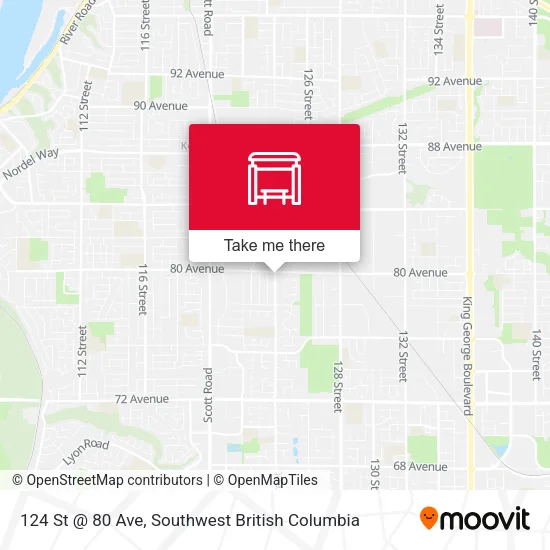 124 St @ 80 Ave map