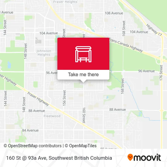 160 St @ 93a Ave map