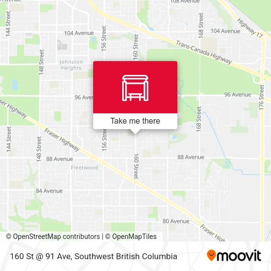 160 St @ 91 Ave map