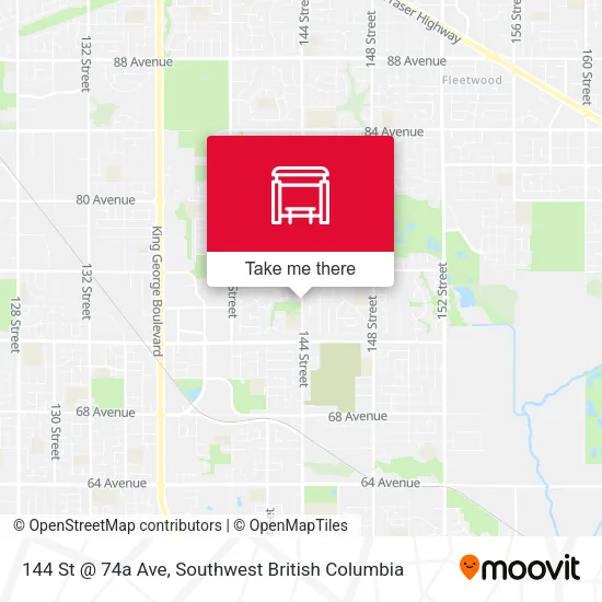 144 St @ 74a Ave map