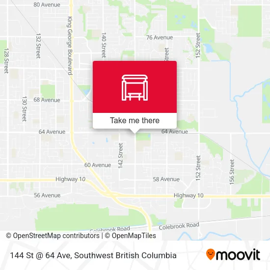 144 St @ 64 Ave map