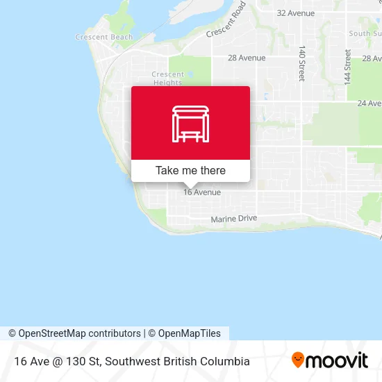 16 Ave @ 130 St map