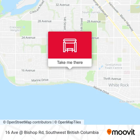 16 Ave @ Bishop Rd map