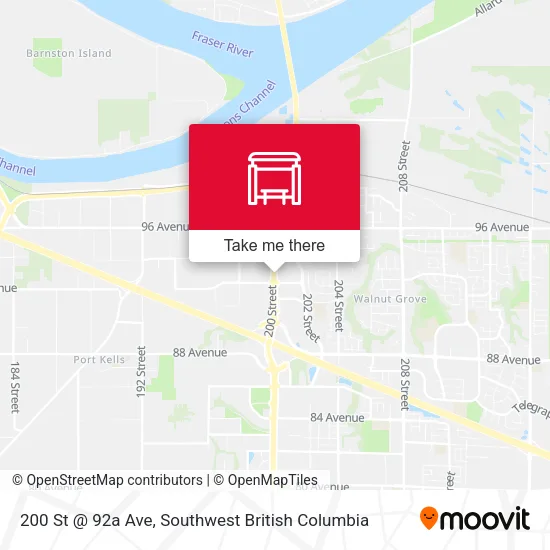 200 St @ 92a Ave map