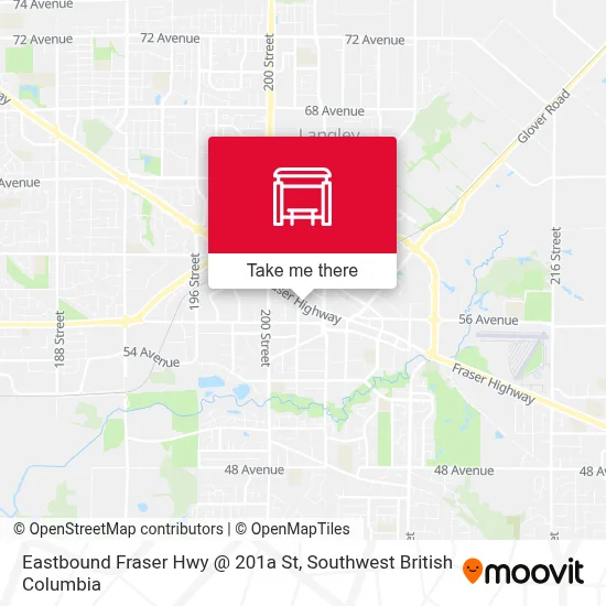 Eastbound Fraser Hwy @ 201a St map
