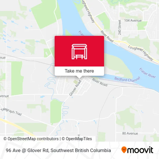 96 Ave @ Glover Rd map