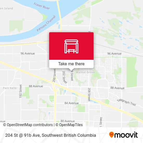 204 St @ 91b Ave map