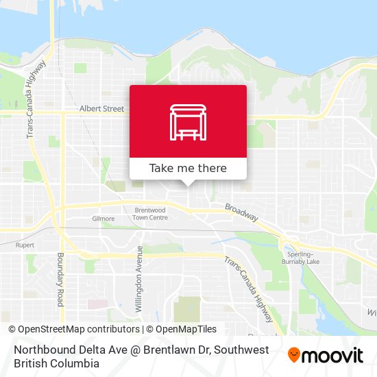 Northbound Delta Ave @ Brentlawn Dr map