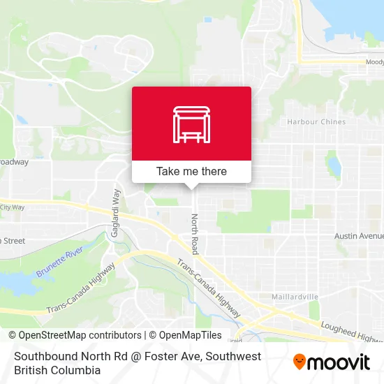 Southbound North Rd @ Foster Ave map