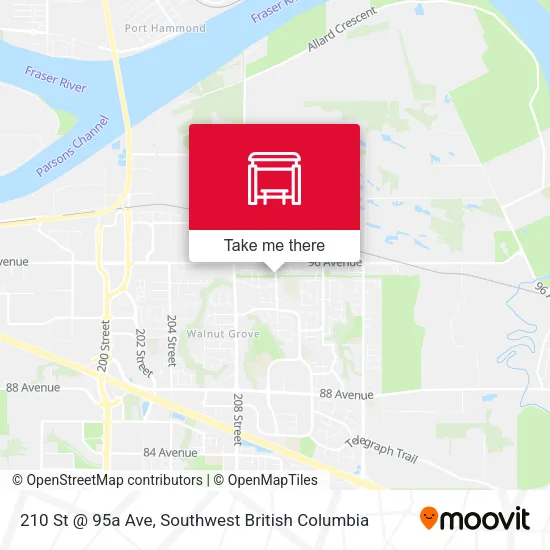 210 St @ 95a Ave map