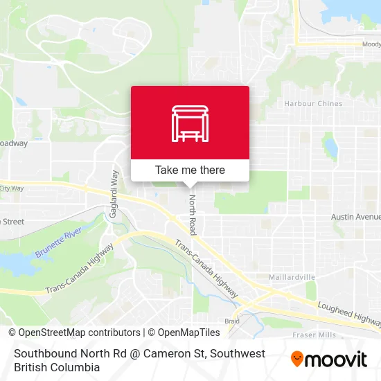 Southbound North Rd @ Cameron St map