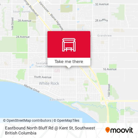 Eastbound North Bluff Rd @ Kent St map